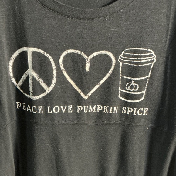 🔵 Maurices Peace Love Pumpkin Spice Long Sleeve Top - Picture 5 of 5
